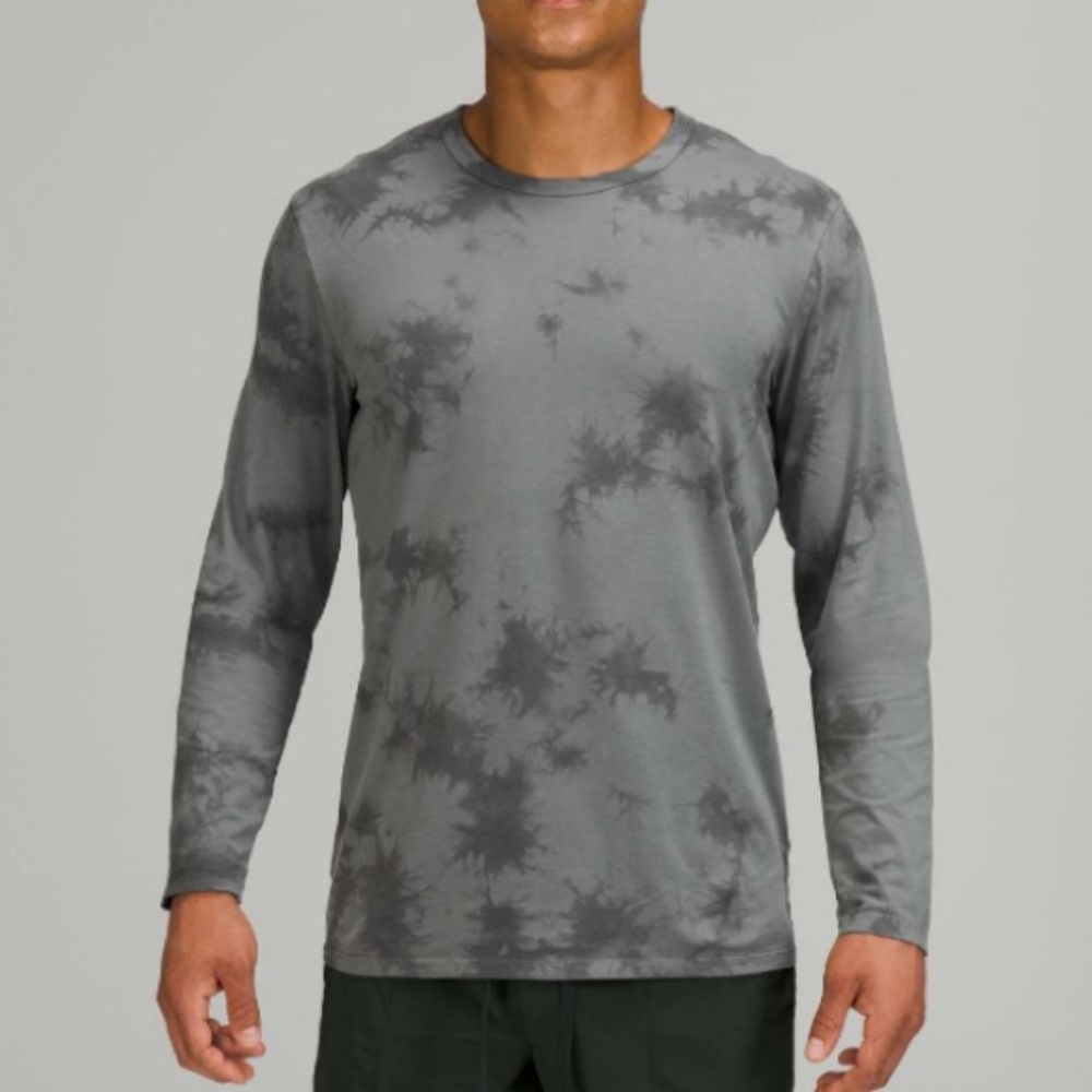 Lululemon The Foundamental Tie-Dye Long Sleeve Shirt grey